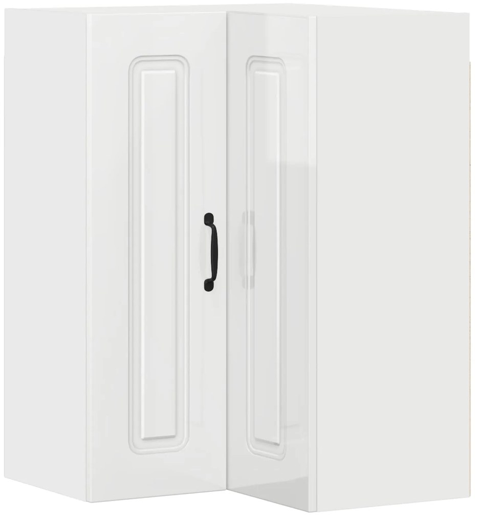 vidaXL Armário de Cozinha Kalmar Branco Brilhante 57 x 57 x 80 cm