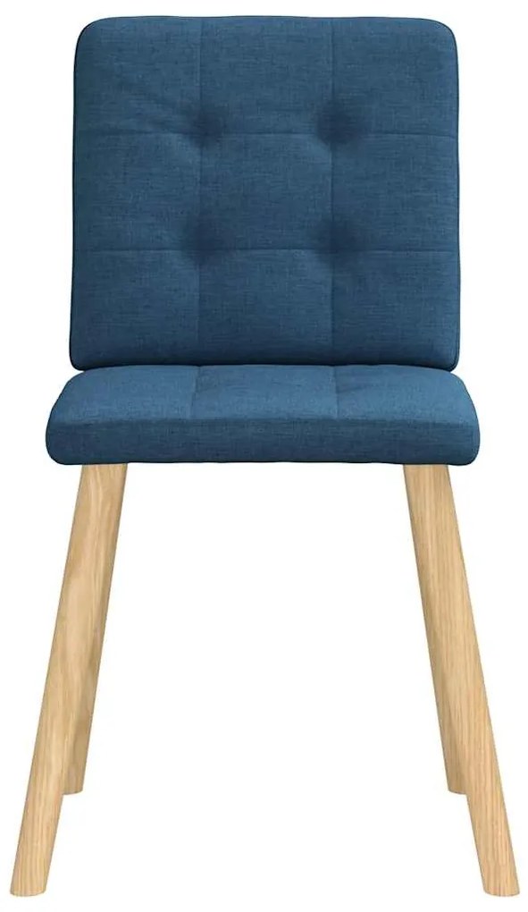 Cadeiras de jantar 6 pcs tecido azul