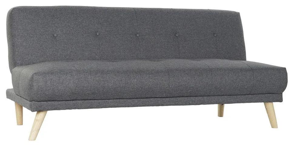 Sofá-cama DKD Home Decor Poliéster Madeira da borracha (175 x 75 x 80 cm) (172 x 86 x 38 cm)