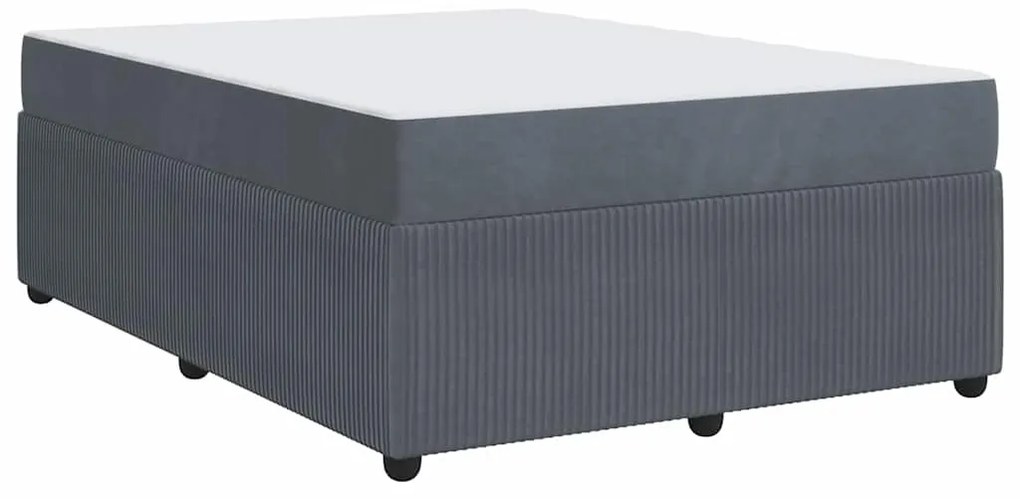 Estrutura de cama com colchão Cinzento escuro 160 x 200 cm