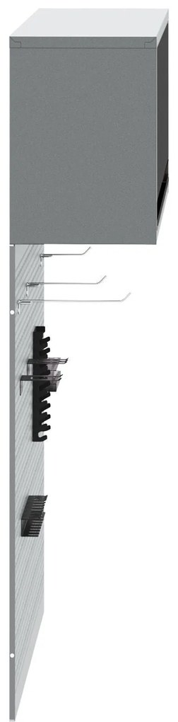 Conjunto de Armário de Ferramentas e Painel de Pegboard VidaXL em Meta