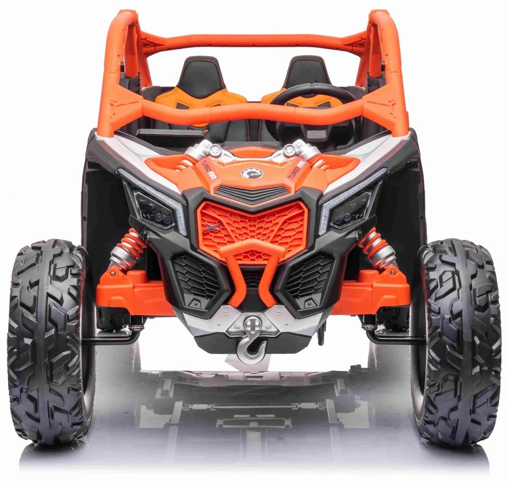 Carro elétrico para crianças 24V Can-am Maverick, 2 Lugares, suspensão dianteira e traseira, controlo remoto de 2,4 Ghz, bateria portátil, 4 motores d