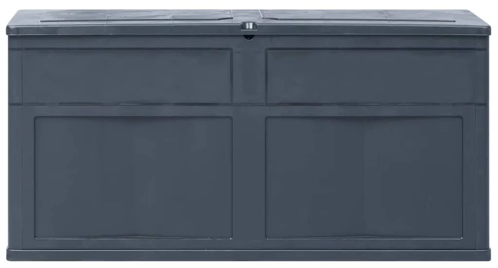 Caixa de arrumação para jardim 320 L preto