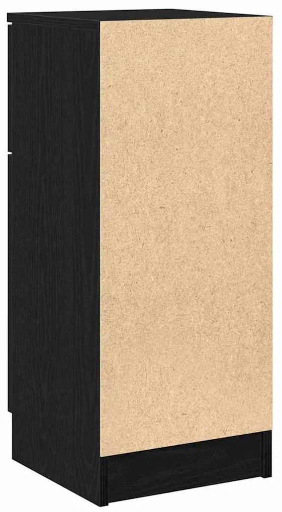 Buffets 2 pcs Carvalho Preto 30x30x70 cm Madeira de engenharia