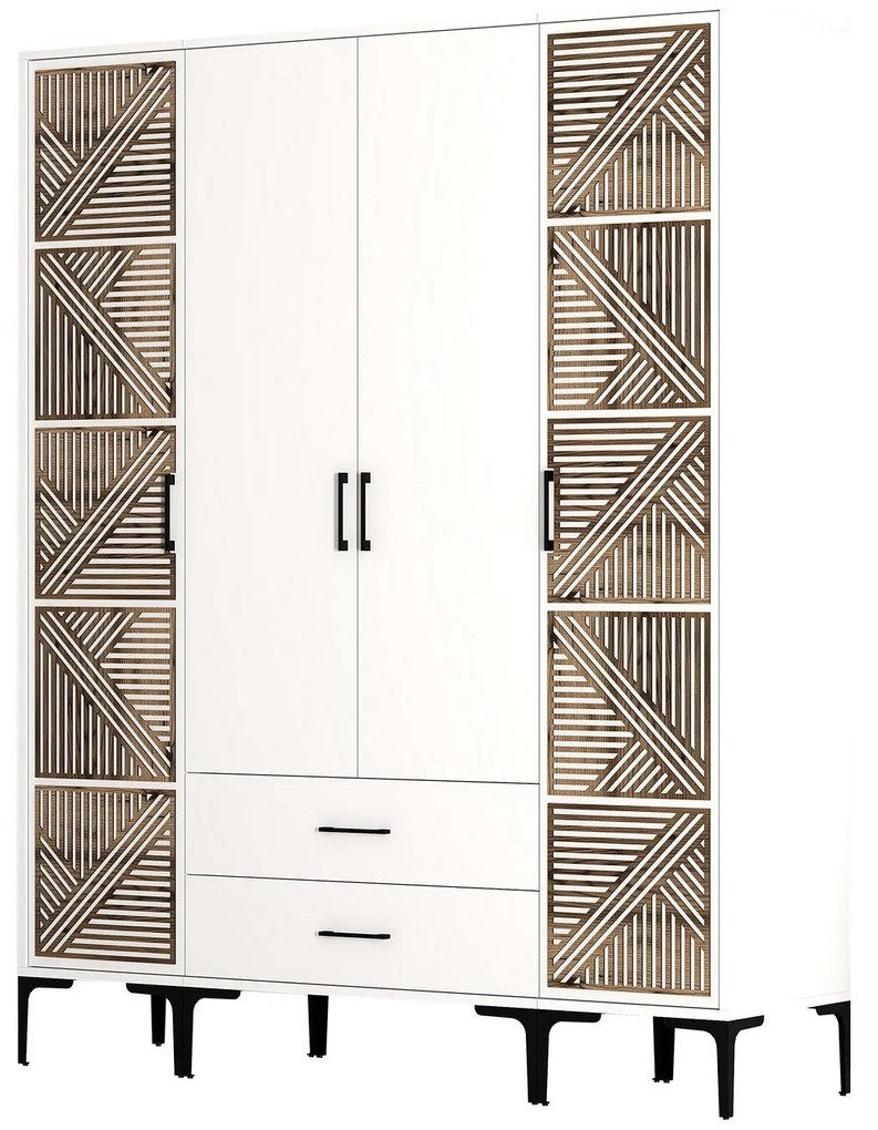 Guarda-roupa Kumsal PTP – Branco – 160 cm x 47,5 cm x 201,4 cm
