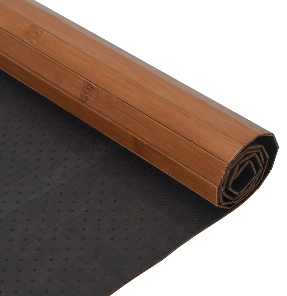 Tapete retangular 100x200 cm bambu castanho