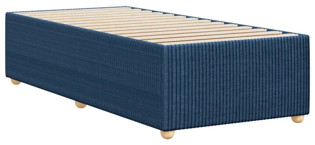 Estrutura de cama sem colchão 90x190 cm tecido azul