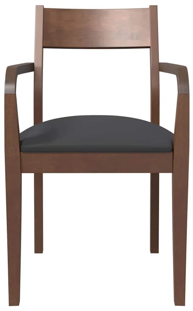 Cadeiras de jantar com almofadões 2 pcs madeira maciça castanho