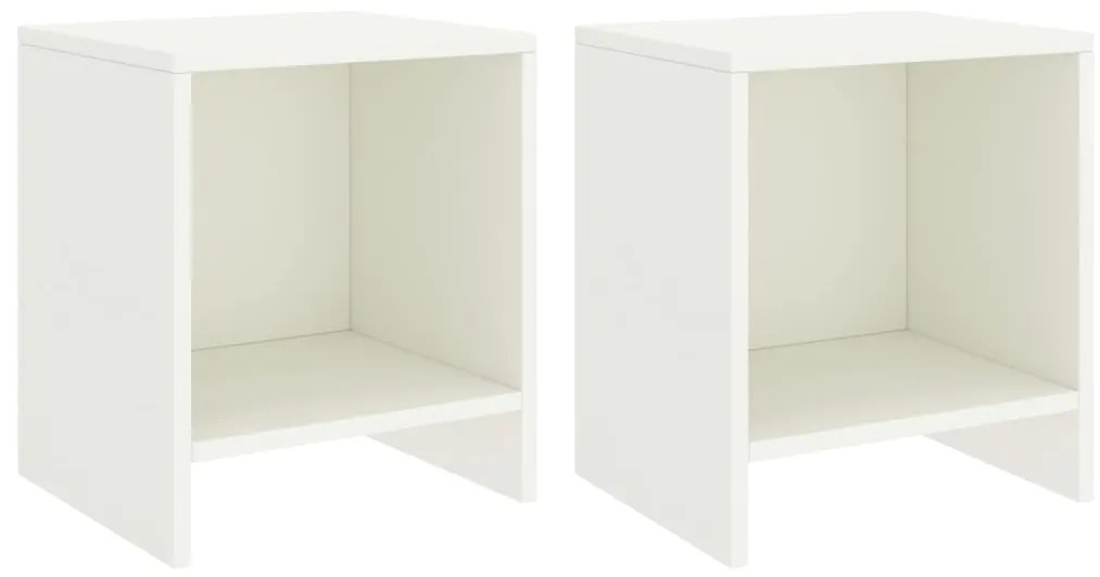 Mesas de cabeceira 2 pcs 35x30x40cm madeira pinho maciça branco