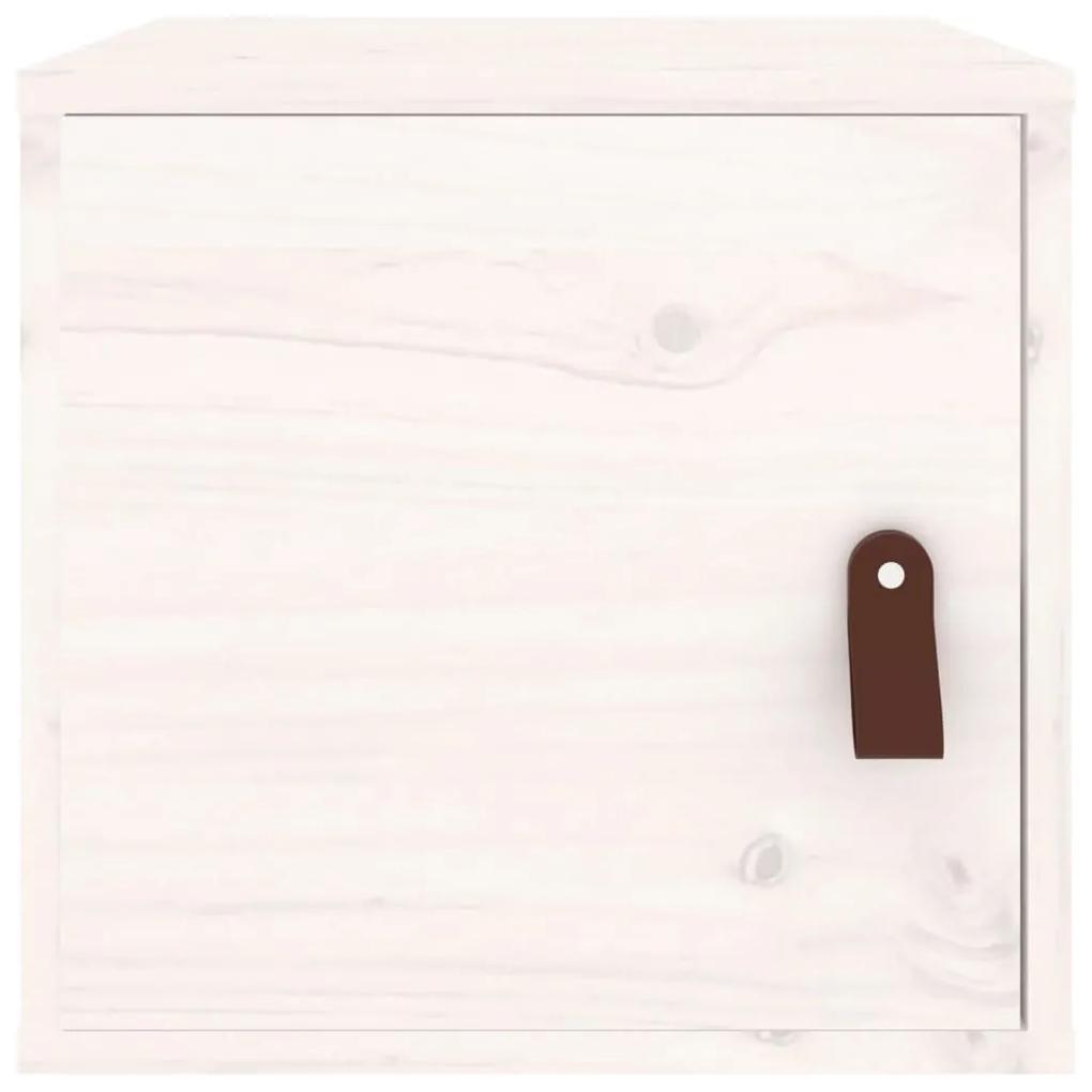 Armário de parede 31,5x30x30 cm madeira de pinho maciça branco