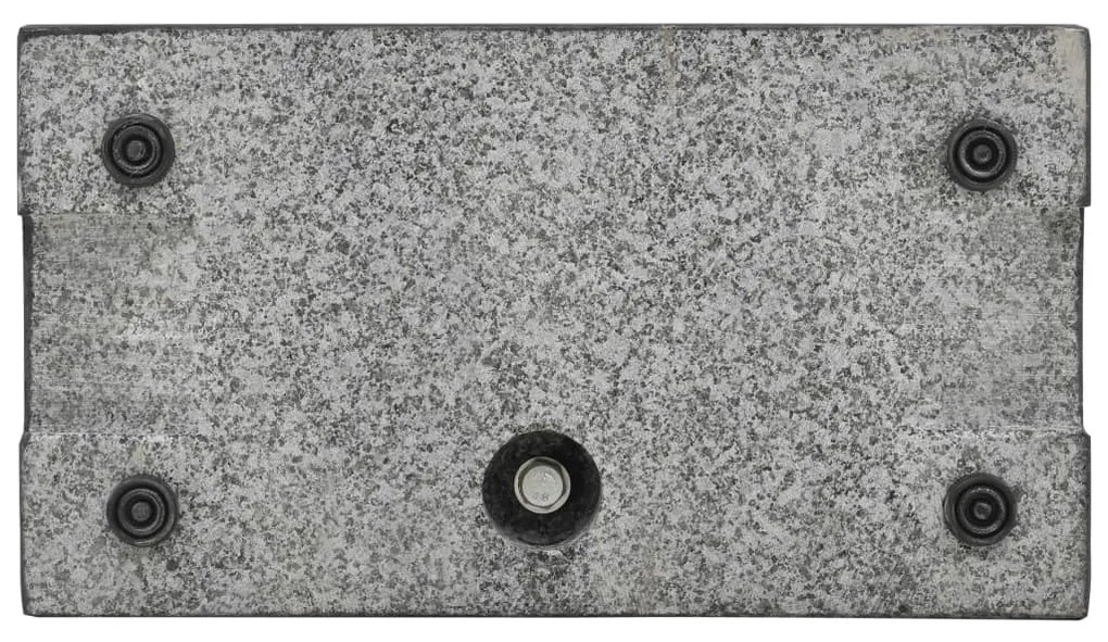 Base de guarda-sol retangular granito 25 kg preto