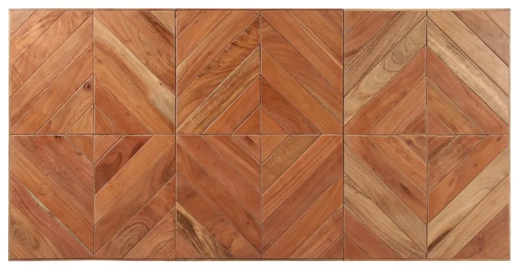 Mesa de jantar 140x70x76 cm madeira acácia maciça e mangueira