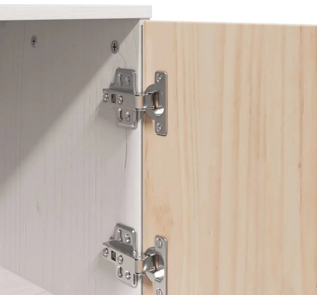 Aparador alto 67x40x108,5 cm pinho maciço branco