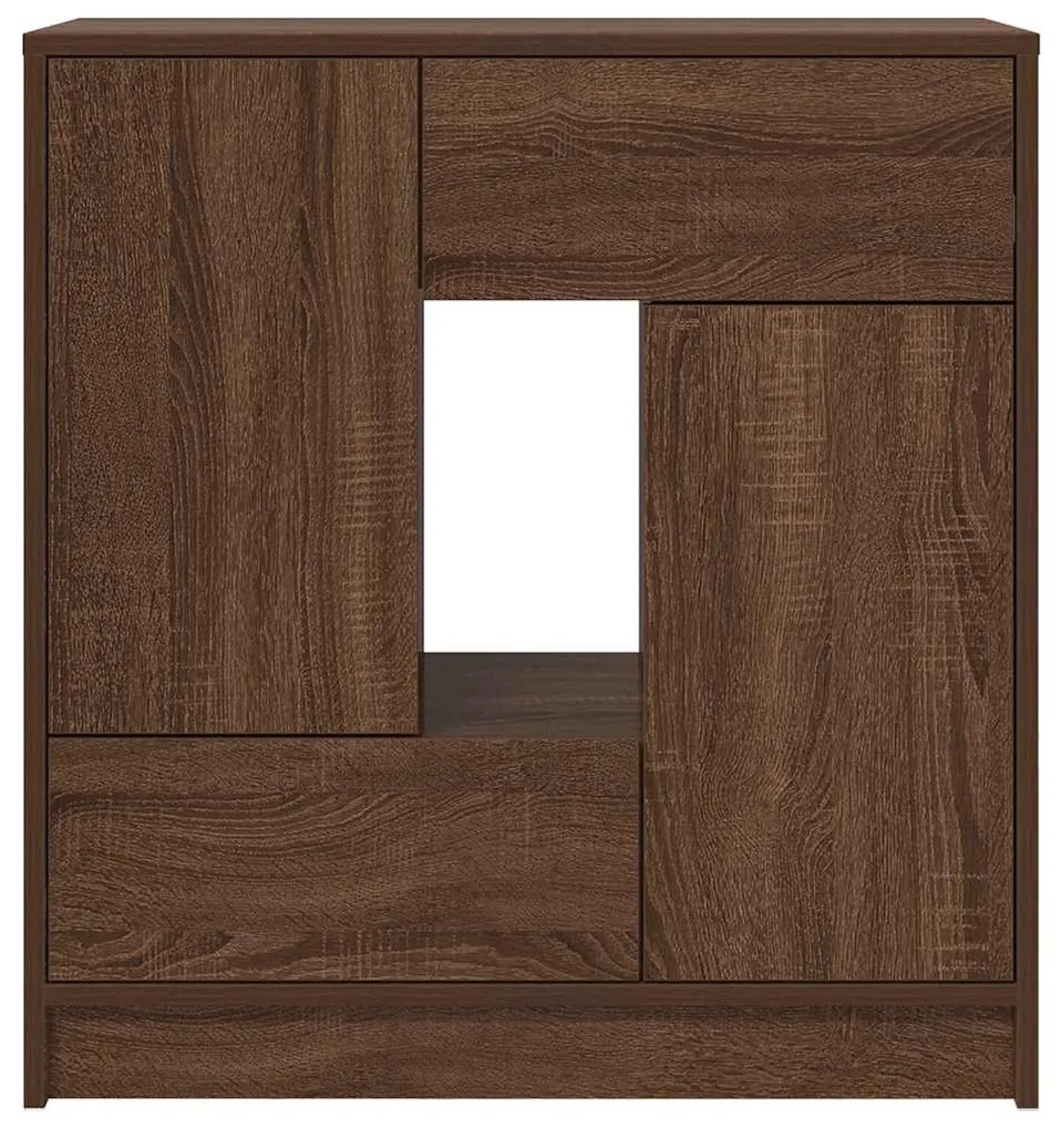 Aparador c/ gavetas e portas 70,5x34x74,5 cm carvalho castanho