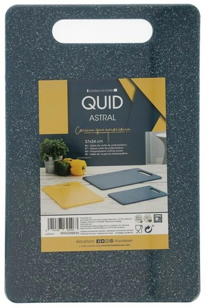 Tábua de corte Quid Astral Azul Plástico - 37 x 24 x 0,8 cm