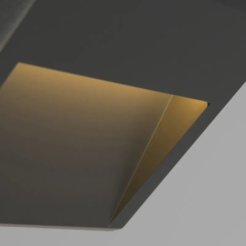 Conjunto de 2 Apliques Modernos Cinza Escuro com LED - Gem 2 Moderno
