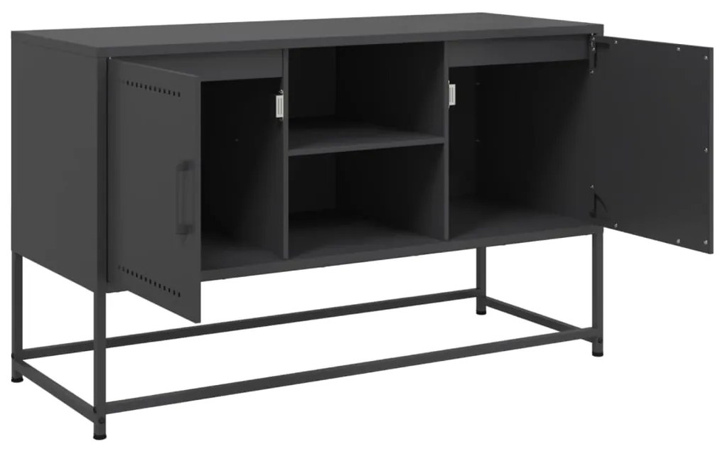 Móvel de TV 100,5x39x60,5 cm aço preto