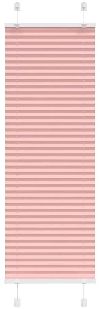 vidaXL Rosa Plissada Cega 50x150 cm Largura Tecido 49,4 cm Poliéster