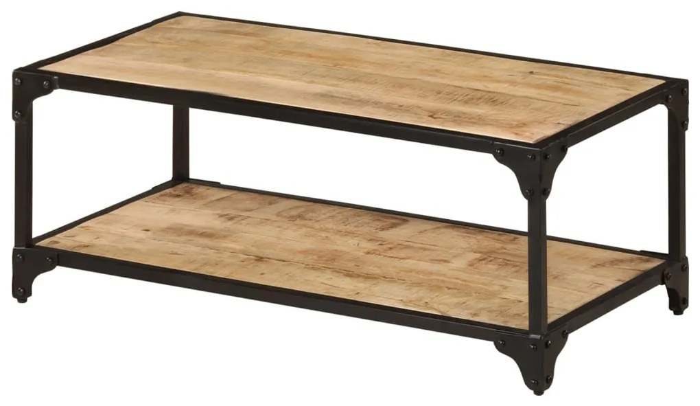 Mesa de centro 90x45x35 cm madeira de mangueira áspera maciça