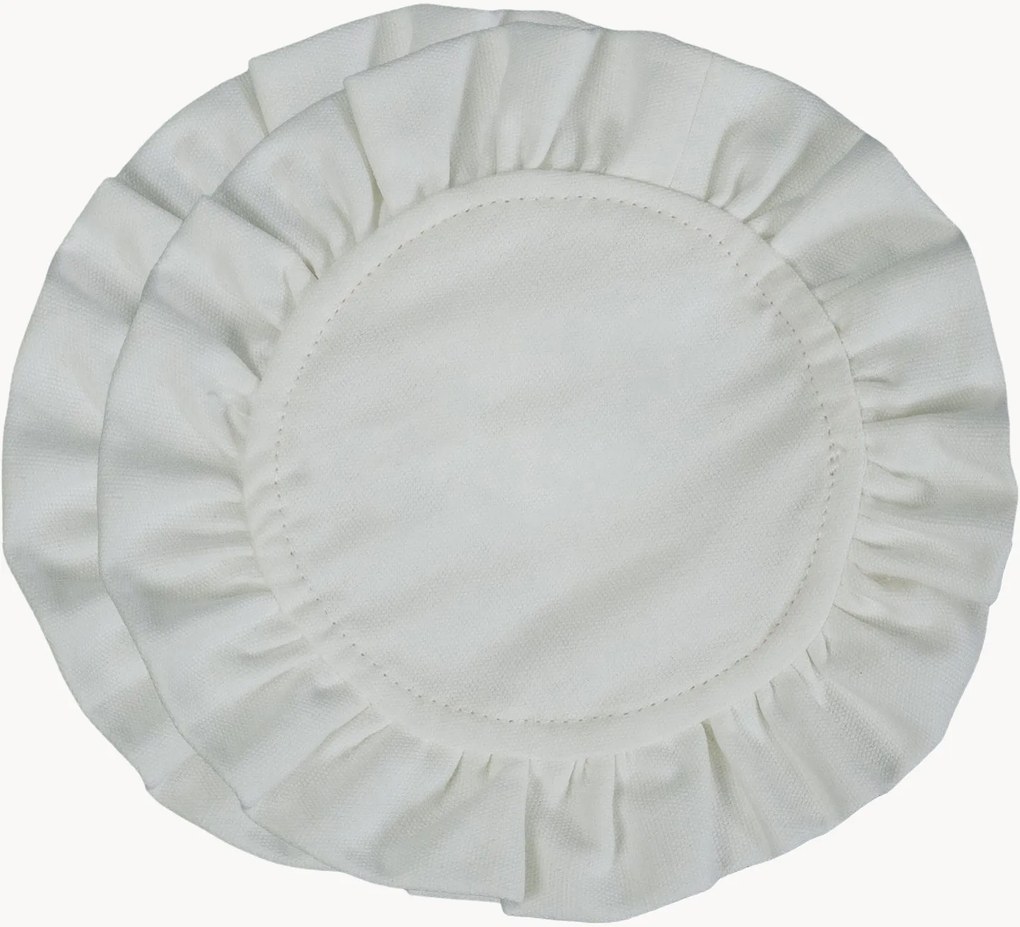Bases para copos em algodão Rhea, conjunto de 2