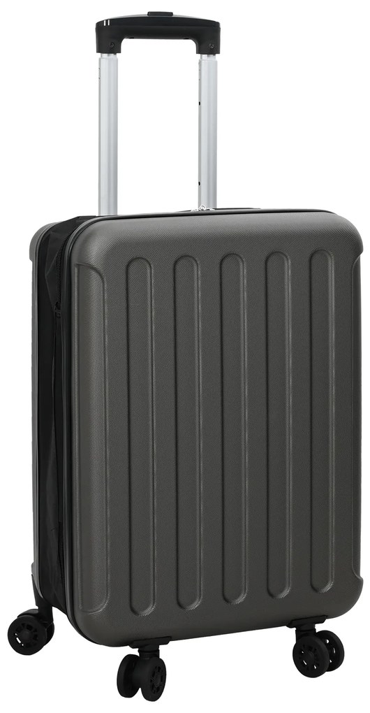 vidaXL Mala Dobrável Tecido Duro 20'' Cinza Escuro 34x23x55.5 cm ABS