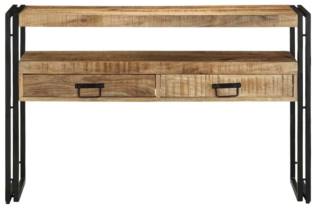 Mesas de Canto vidaXL Pretas 120x33x75 cm Madeira de Mangueira Maciça