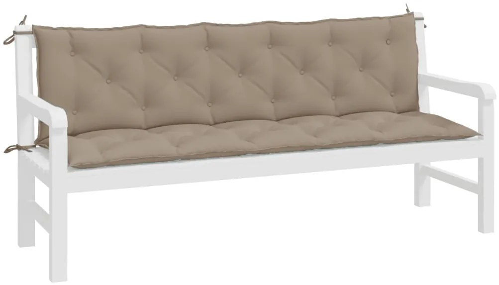 Almofadões banco jardim 2 pcs tecido oxford cinza-acastanhado