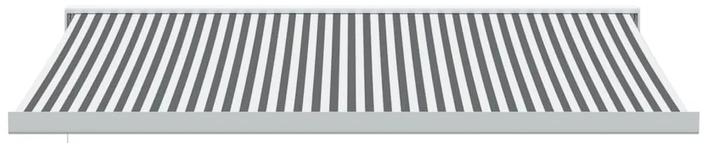 Toldo retrátil 4,5x3 m tecido e alumínio antracite e branco