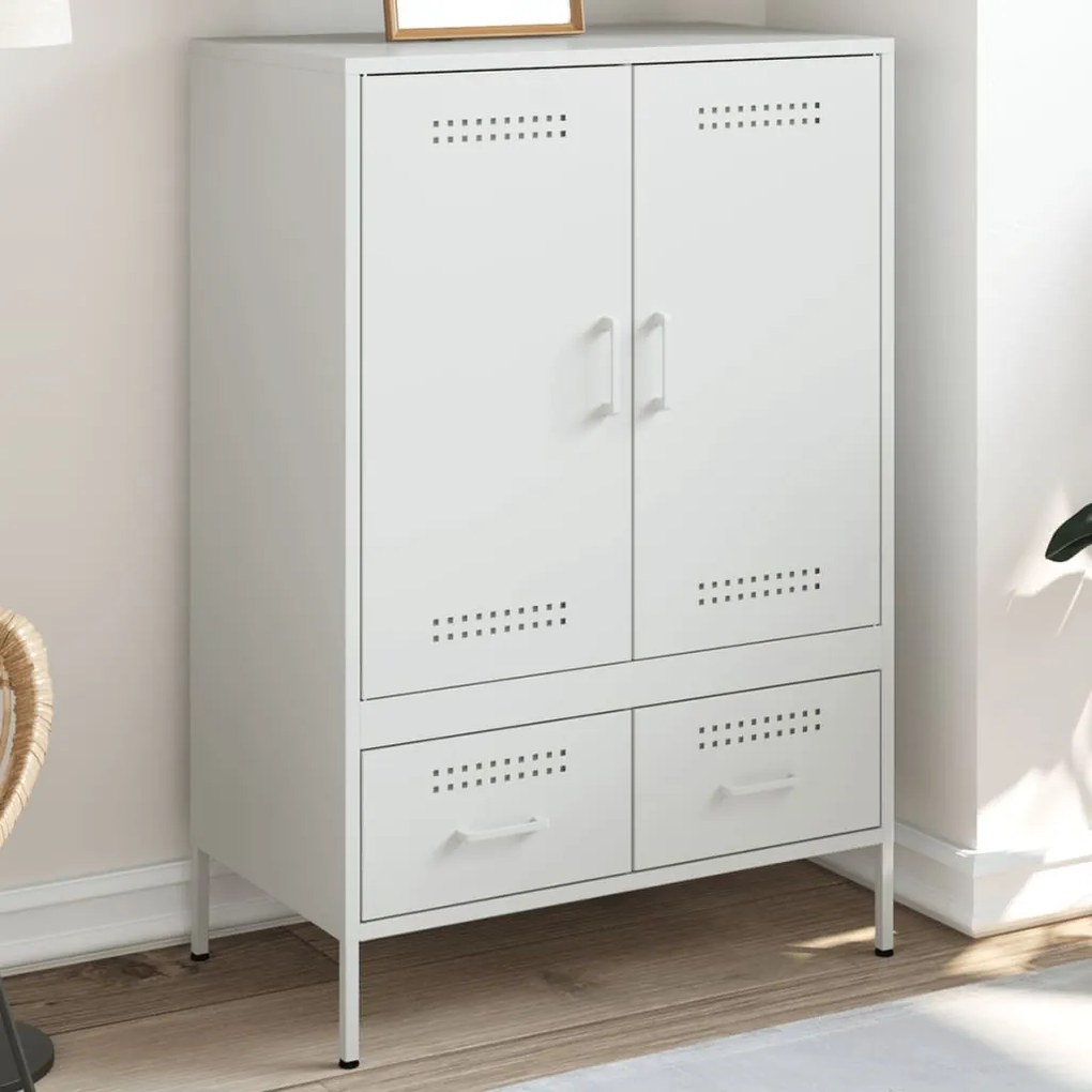 Móvel alto 68x39x101,5 cm aço branco