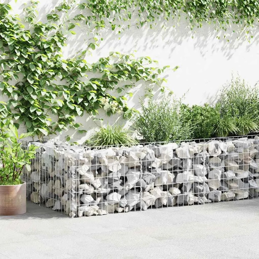 Muro gabião com tampas aço galvanizado 600x50x50 cm