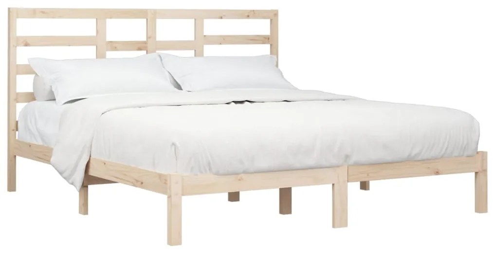 Estrutura de cama sem colchão 200x200 cm madeira maciça