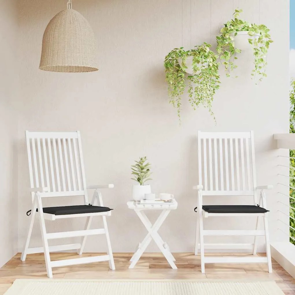 Almofadões p/ cadeiras de jardim 2 pcs tecido oxford preto