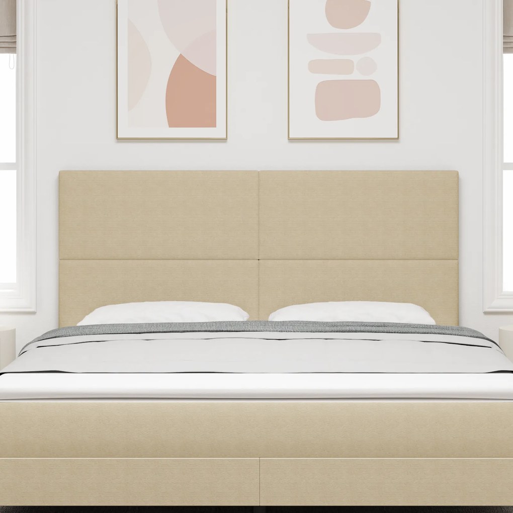 Cabeceira vidaXL Design Simples Verde Claro Cinza 180 cm em Tecido Vel