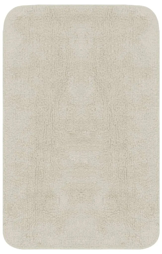 Conjunto tapetes de casa de banho 2 pcs tecido branco