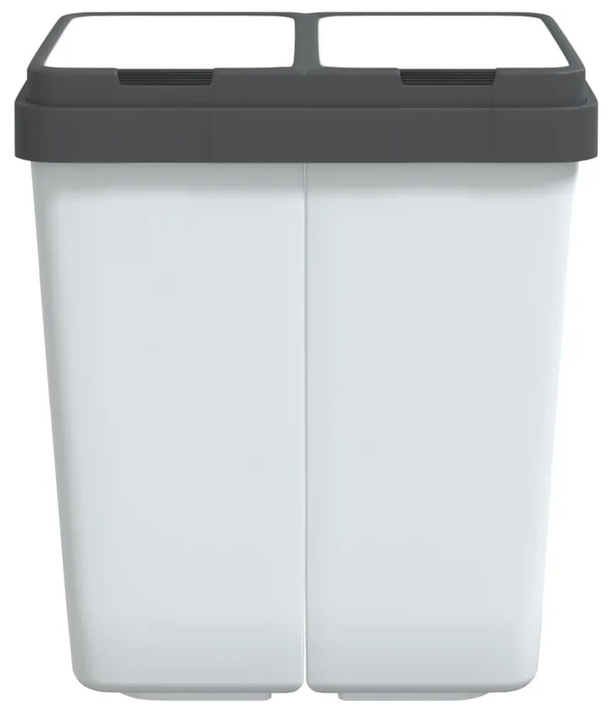 Caixote duplo 2x25 L branco