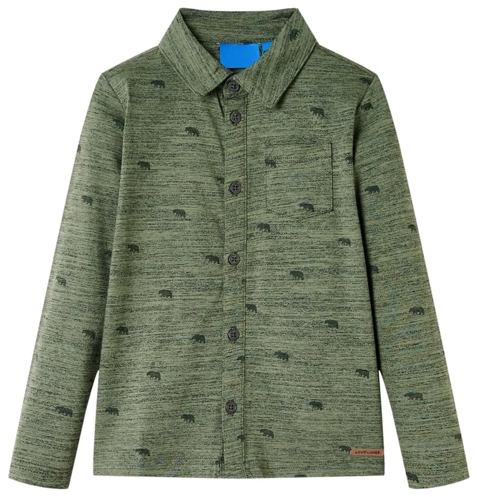 Camisa de criança caqui mesclado 140