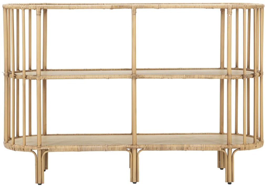 MESA CONSOLA PANAMA 3 PRATELE 120X37,5X80 CM CASTANHO