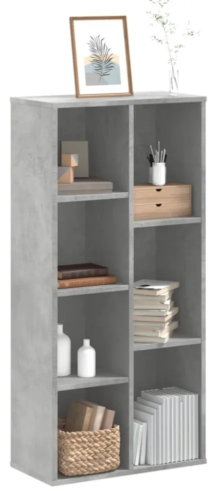 vidaXL Estante 50x25x105 cm derivados de madeira cinzento cimento