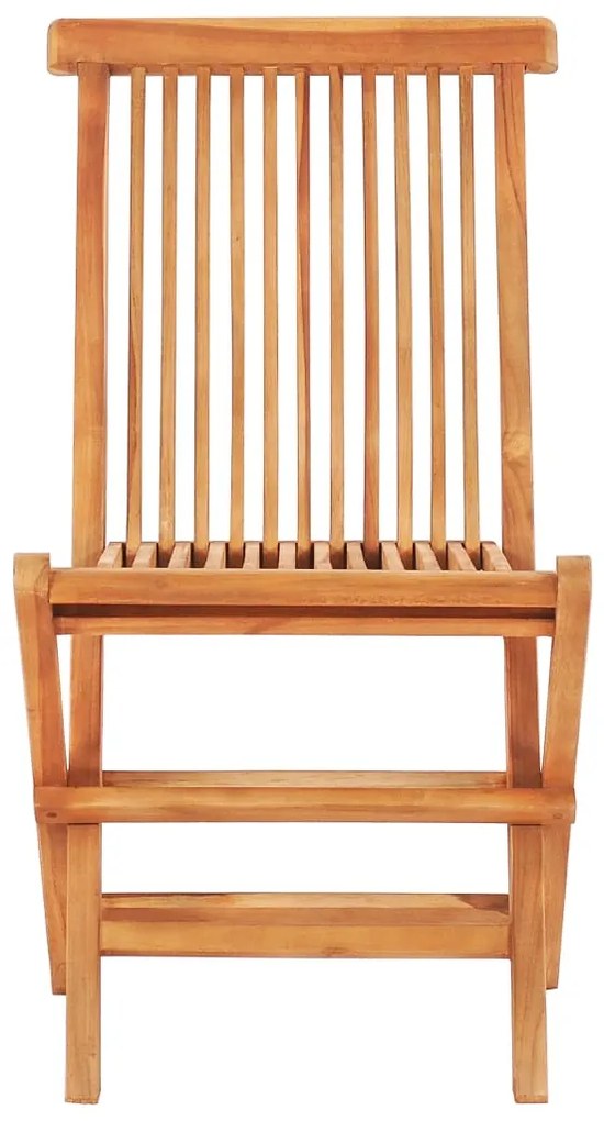 3 pcs conjunto bistrô dobrável madeira de teca maciça