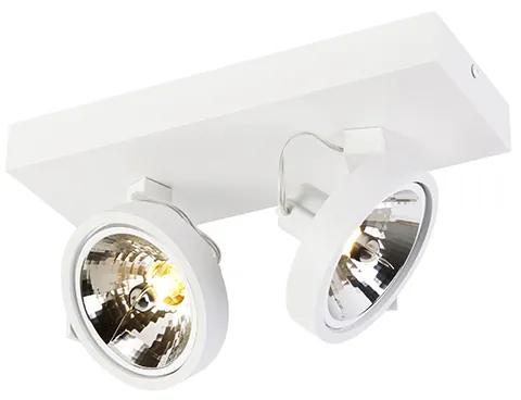 Design spot branco ajustável de 2 luzes - Go Moderno
