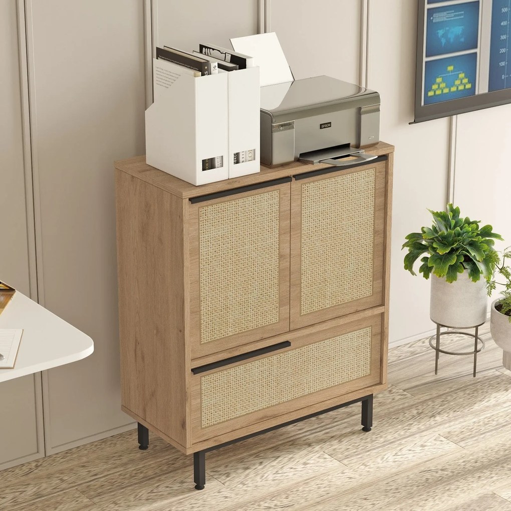 Armário Multiusos ON8B – Walnut Oak – 74,8 cm x 90,4 cm x 35,5 cm