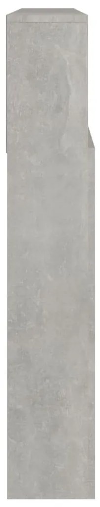 Armário de cabeceira 220x19x103,5 cm cinzento cimento