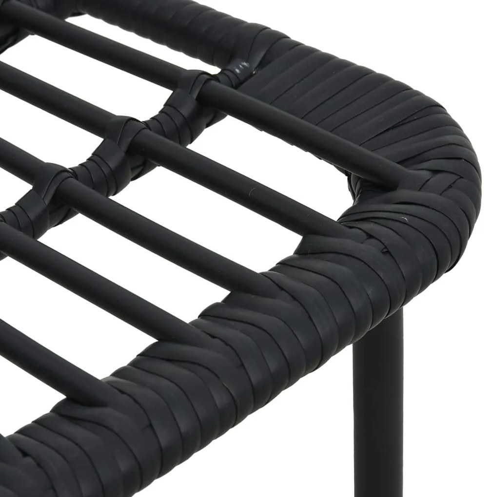 3 pcs conjunto de jantar para jardim vime PE e vidro