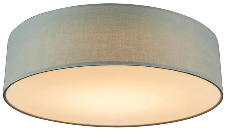 Candeeiro de teto verde 40 cm com LED - Drum LED Moderno