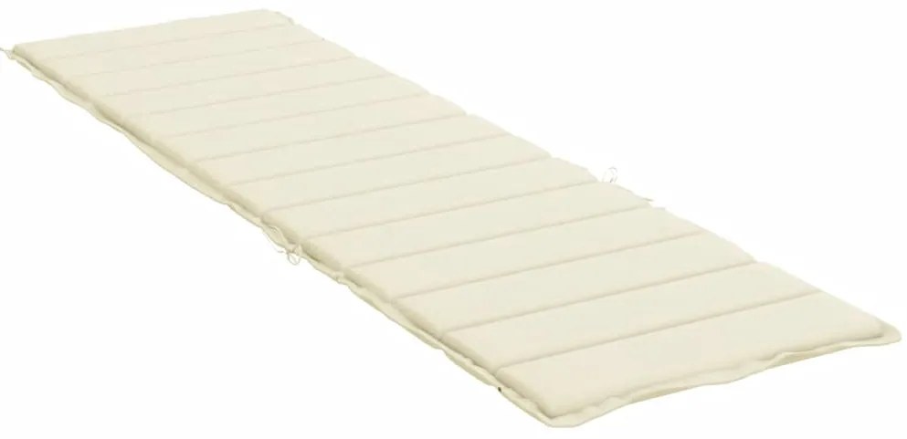 Almofadão p/ espreguiçadeira 200x50x3 cm tecido oxford creme