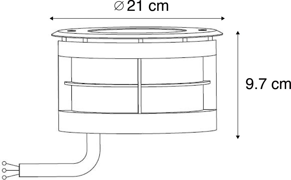 Spot de chão moderno em aço com LED 20W - Bridge