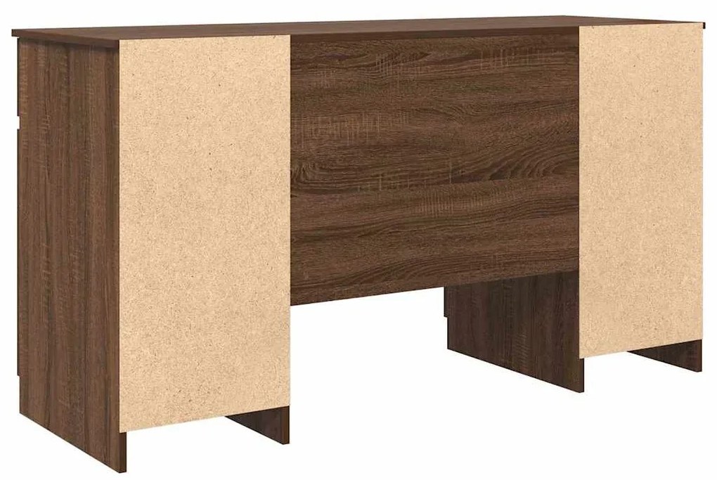 Mesa vidaXL Castanho Carvalho 140x49x76 cm em Madeira Estruturada
