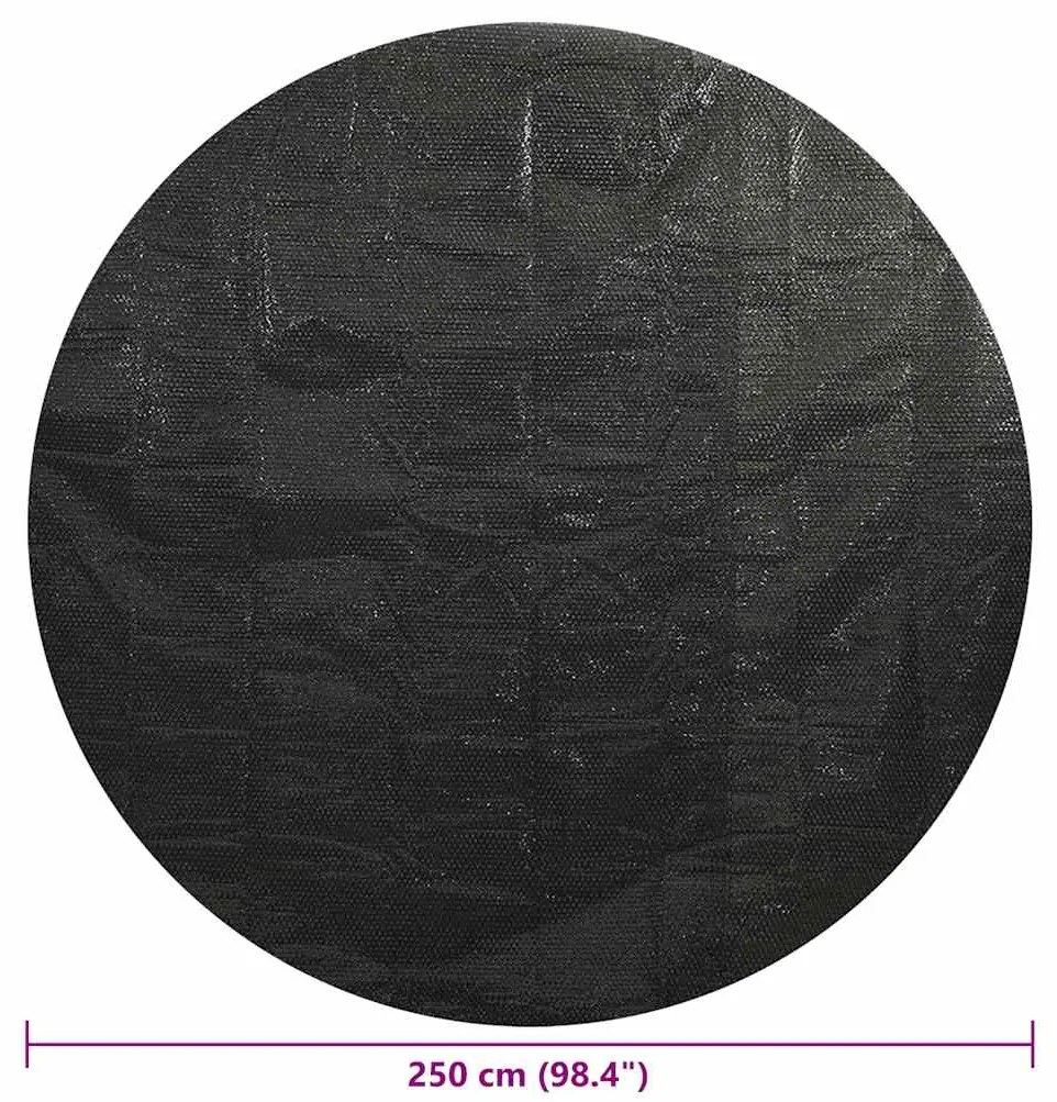 Cobertura para piscina 250 cm PE preto