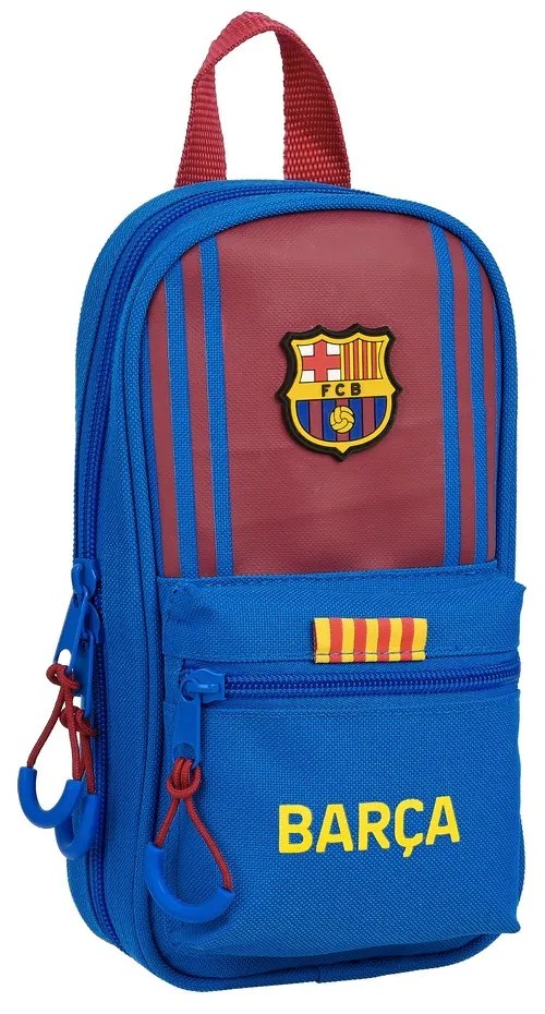 Mochila com Estojo F.c. Barcelona Grená Azul Marinho (33 Peças)