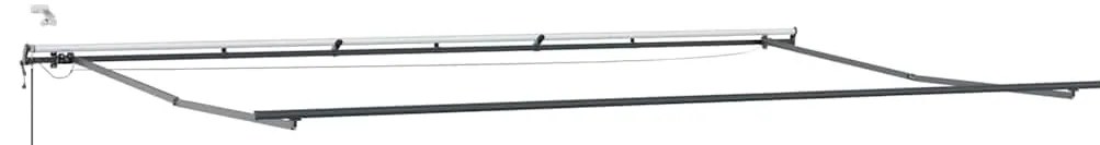 Toldo Retrátil Automático vidaXL com LED Cinzento-claro 600x300 cm